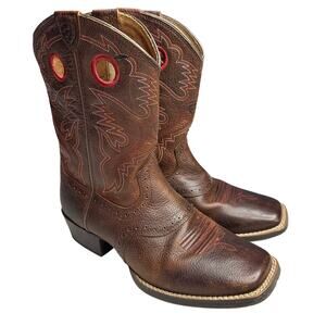 W7 M5.5 Ariat Heritage Roughstock Cowboy Boots Western Rugged Country Americana
